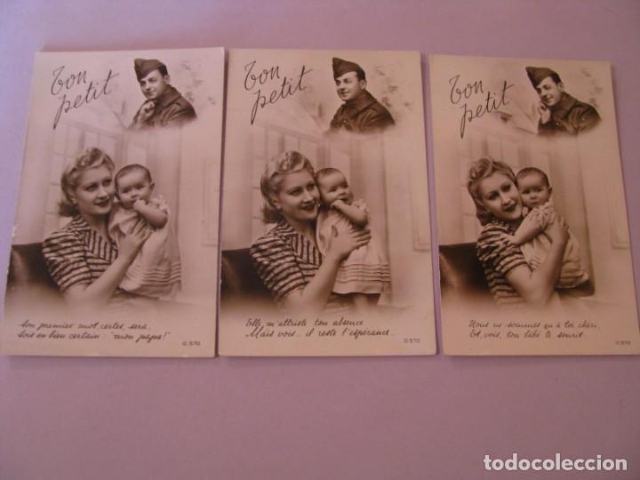 Cartoline: 3 POSTALES DE SERIE TON PETIT. ED. NOYER. FRANCIA. SIN CIRCULAR.