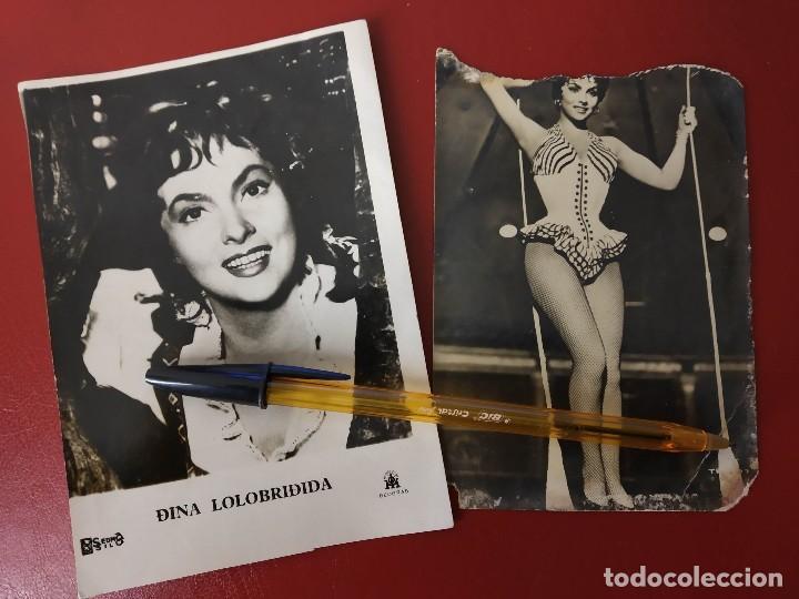 Postais: GINA LOLLOBRIGIDA, 2 ANTIGUAS TARJETAS.