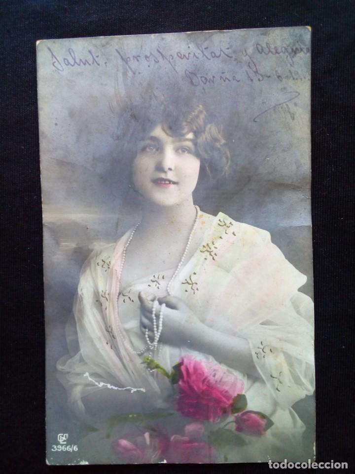 Postais: Antigua postal rom&aacute;ntica circulada