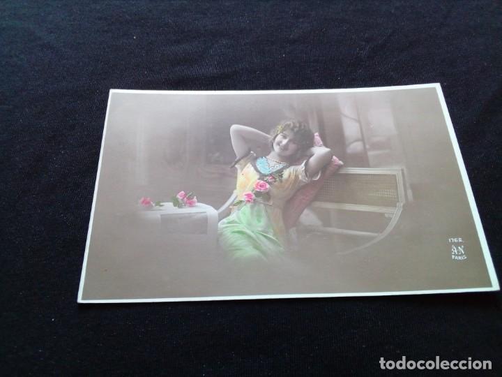 Postais: Antigua postal rom&aacute;ntica coloreada circulada
