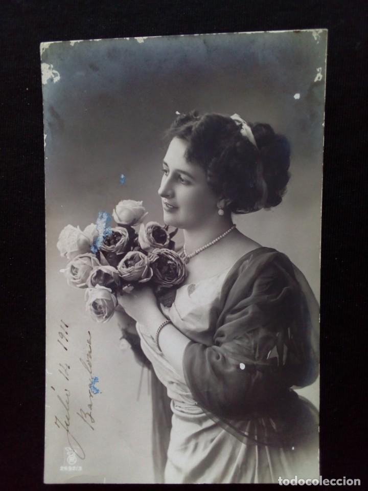 Postales: Antigua postal rom&aacute;ntica escrita - Foto 1
