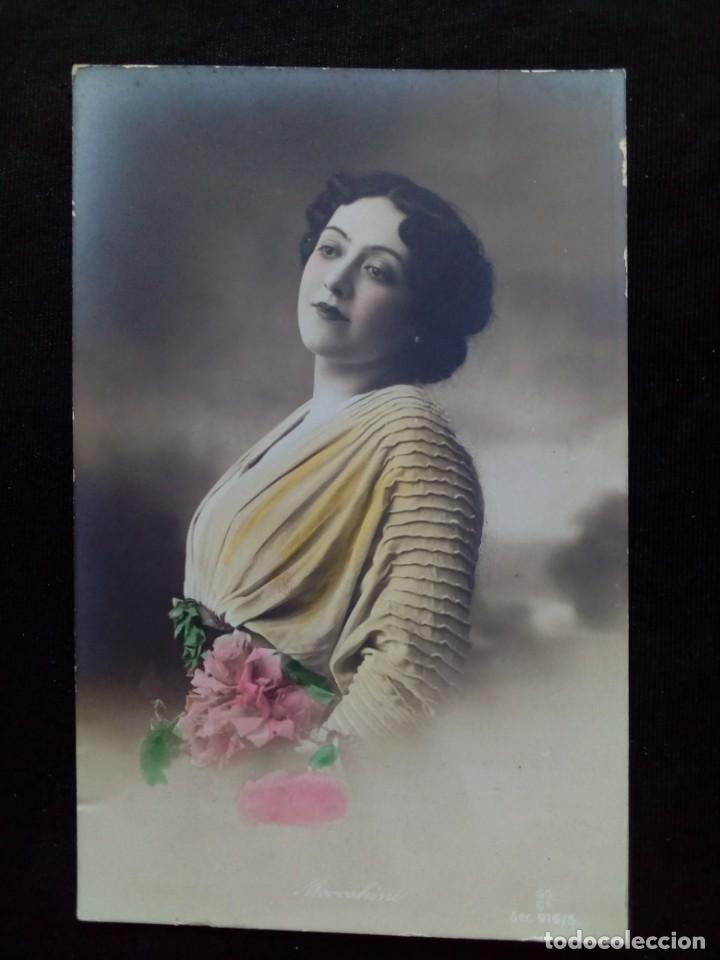 Postais: Antigua postal rom&aacute;ntica coloreada escrita