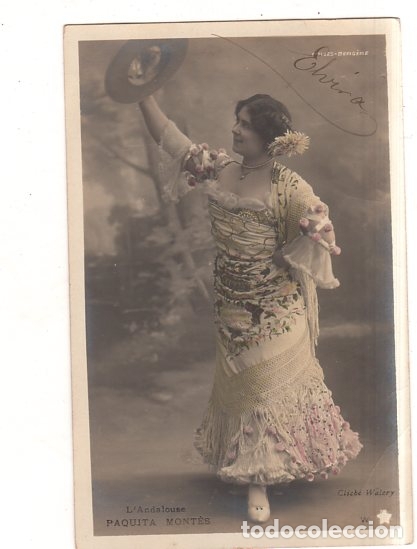 Postais: TARJETA POSTAL DE GALANTES Y MUJERES. PAQUITA MONTES.