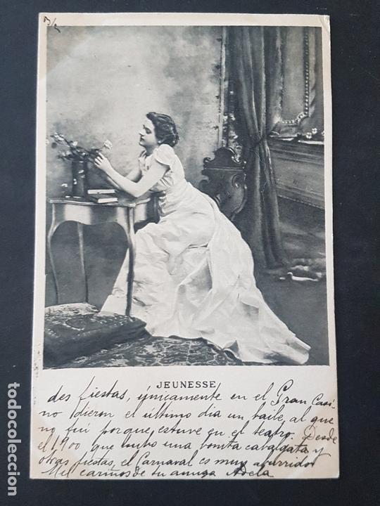 Cartoline: MUJER ELEGANTE POSTAL ANTIGUA