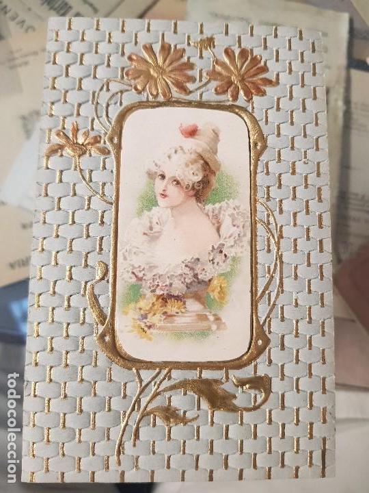 Postais: ANTIGUA POSTAL ROMANTICA RELIEVE ESPECIAL