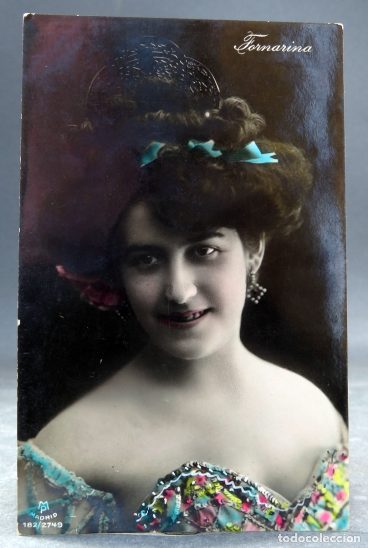Postales: Postal cupletista Fornarina PM escrita 1908