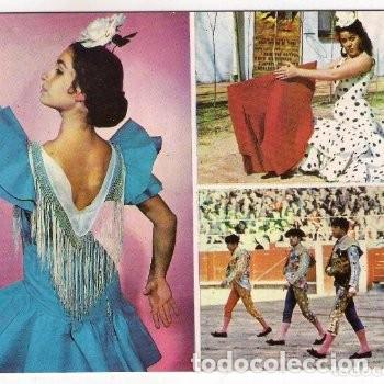 Postais: -67949 POSTAL MUJERES CON TRAJE DE GITANA, EDICIONES LUZ-COLOR, N&ordm; 546, FOLKLORE