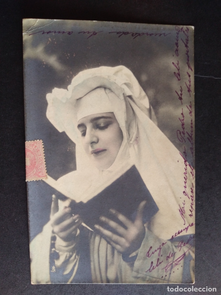 Postales: POSTAL DAMA CON HABITO - Foto 1