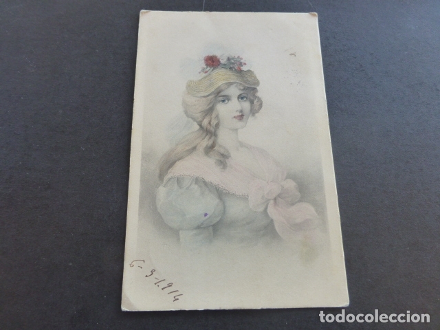 Postales: MUJER ELEGANTE POSTAL ILUSTRADA - Foto 1