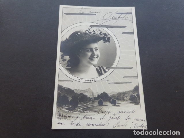 Postales: MUJER CON SOMBRERO POSTAL - Foto 1