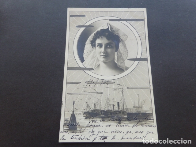 Postales: MUJER CON TOCADO POSTAL - Foto 1