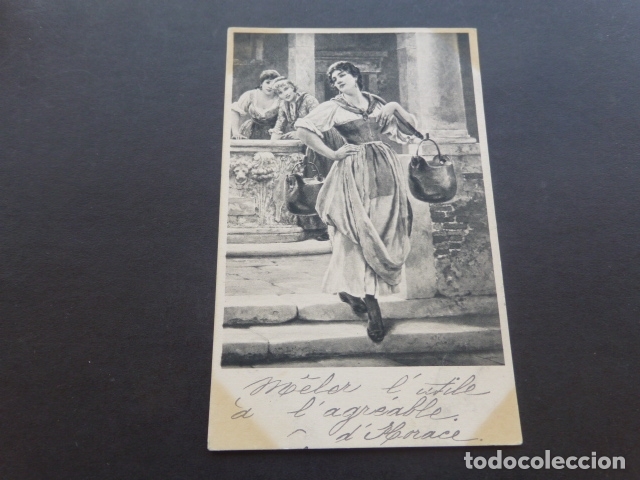 Postales: MUJER EN LA FUENTE POSTAL - Foto 1