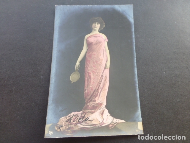 Postales: MUJER ELEGANTE CON ESPEJO POSTAL - Foto 1