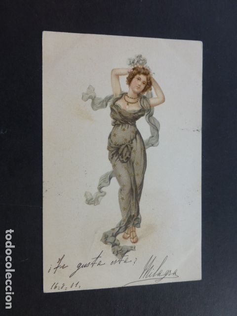 Postales: MUJER ELEGANTE POSTAL ILUSTRADA - Foto 1