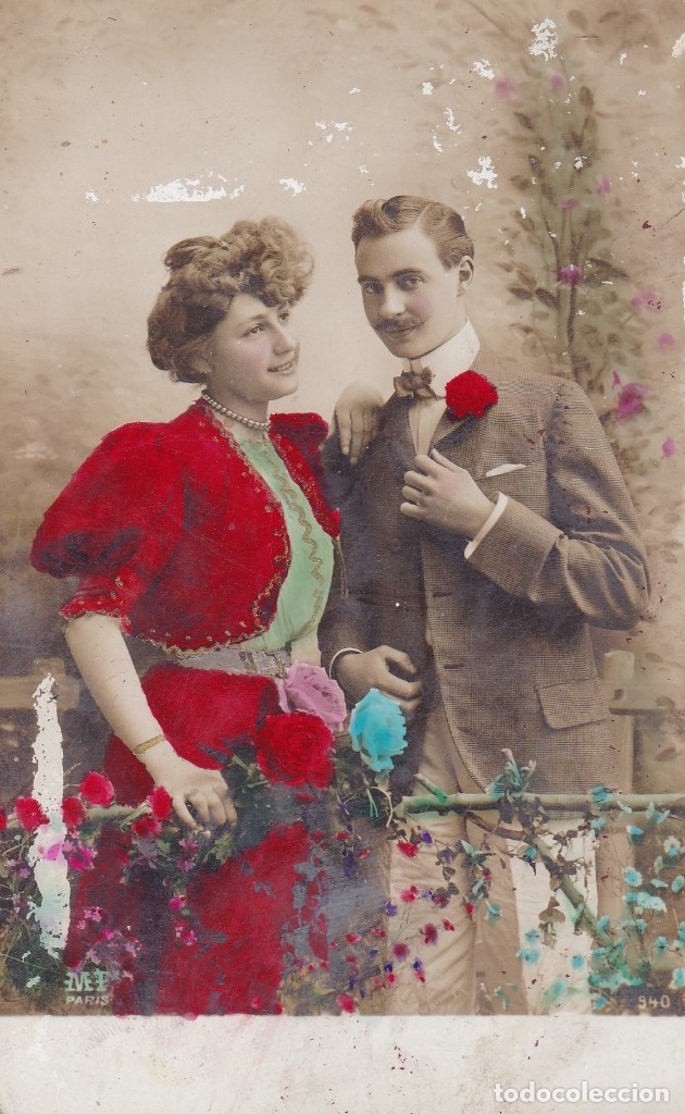 Postales: Pareja enamorada (escrita) - Foto 1