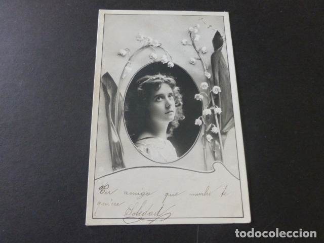 Cartes Postales: MUJER ELEGANTE EN ORLA MODERNISTA POSTAL