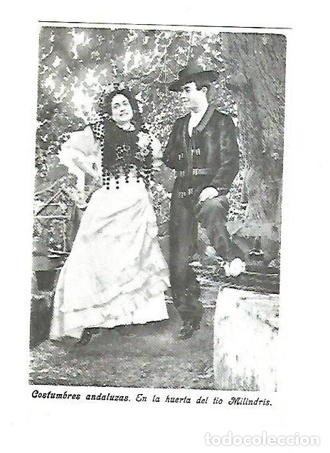 Postales: TARJETA POSTAL. COSTUMBRES ANDALUZAS. EN LA HUERTA DEL TIO MILINDRIS