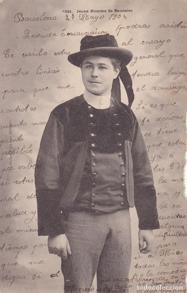 Cartoline: 1521 Jeune Homme de Bannalec Francia 1904