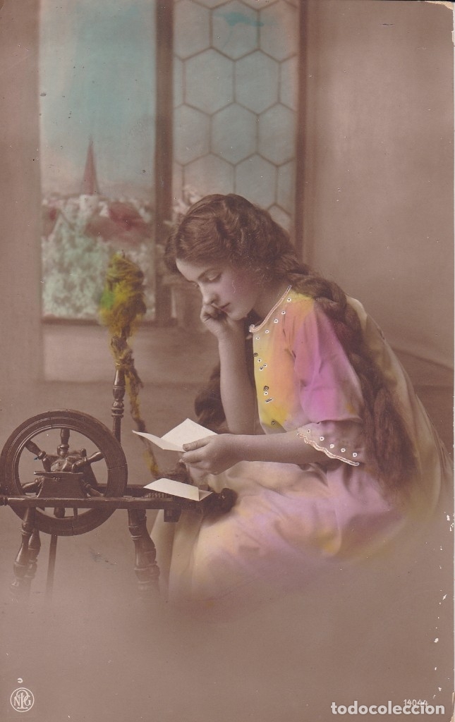 Cartoline: Postal hermosa mujer escrita principios siglo XX