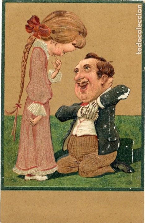 Cartoline: ANTIGUA POSTAL TROQUELADA a color de felicitaci&oacute;n.(1906 aprox) Escrita y circulada