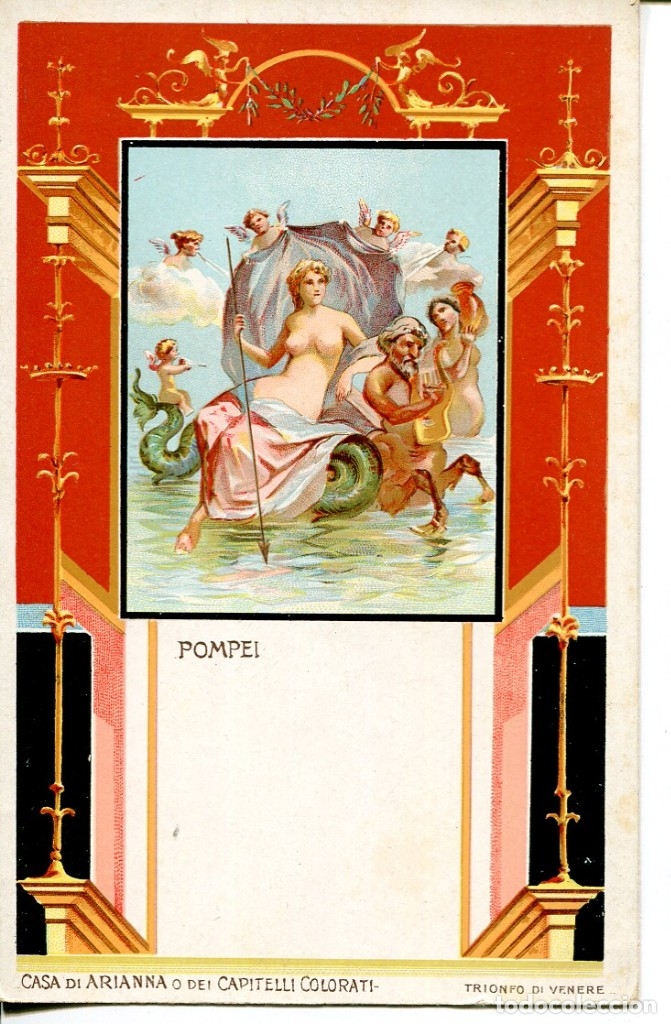 Postales: TRIUNFO DE VENUS-POMPEIA- ART NOUVEAU-MODERNISTA-A&Ntilde;O 1918