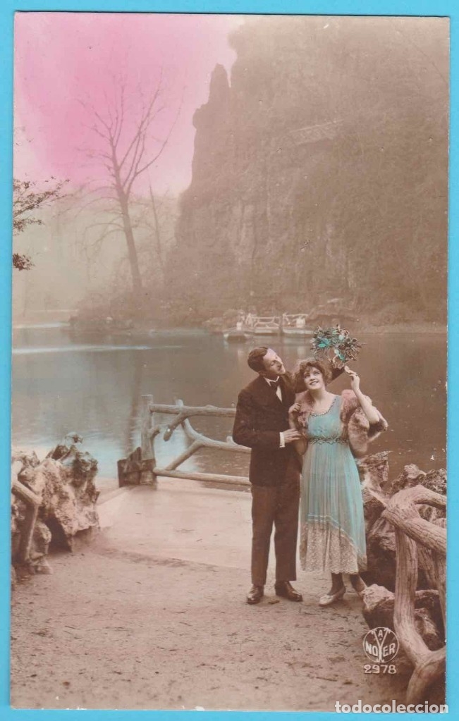 Postkarten: PAREJA ROM&Aacute;NTICA. VIRADO EN SEPIA Y COLOREADA. NOYER 2978. ESCRITA EN 1920