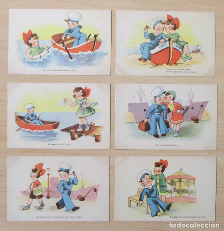 Postais: Lote de 6 tarjetas postales antiguas ilustradas CMB (Serie N&ordm; 113)