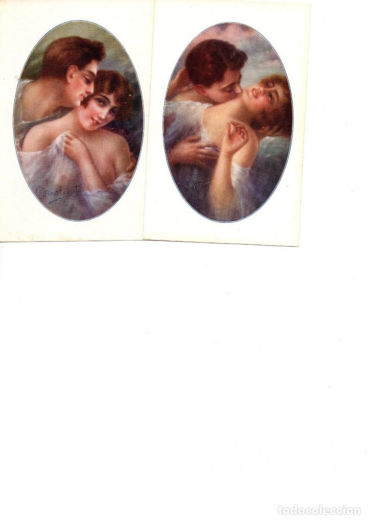 Postais: 2 postales pareja A. Montaguti sin circular
