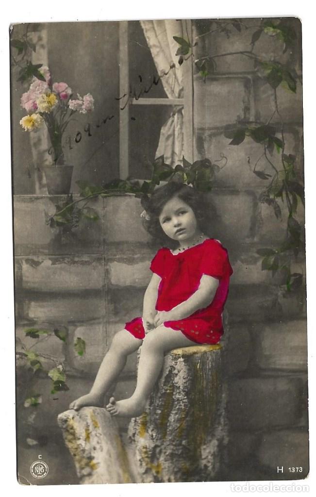 Cartoline: 2104-  4 POSTALES DE UNA NI&Ntilde;A - DIRIGIDAS  A - MALAGA EL  14- 3- 1.909