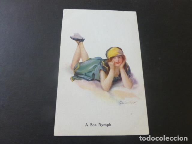 Postais: MUJER EN LA PLAYA POSTAL