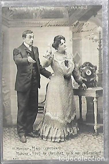 Postais: TARJETA POSTAL. GALANTES Y MUJERES. VARIATIONS BAROMETRIQUES