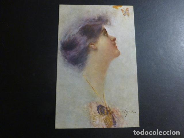 Postales: MUJER ELEGANTE POSTAL ILUSTRADA - Foto 1