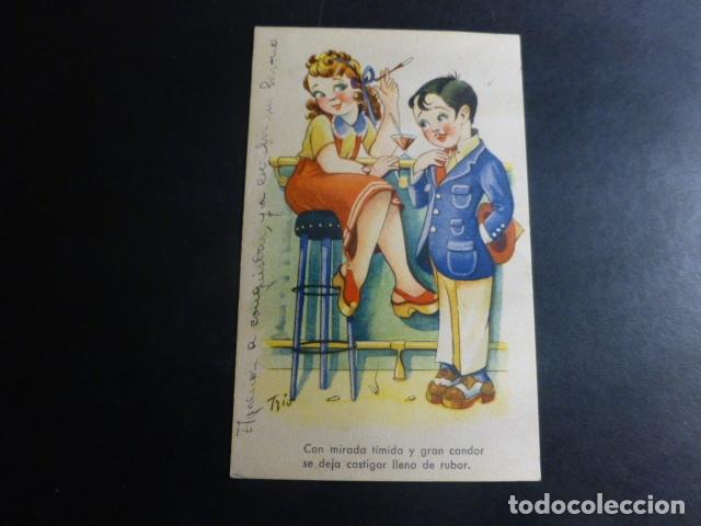 Postales: PAREJA EN BAR POSTAL COMICA - Foto 1