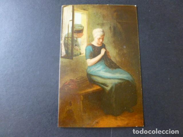 Postales: MUJER COSIENDO POSTAL - Foto 1