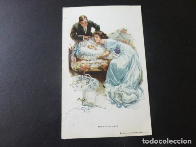 Postales: PADRES Y BEBE POSTAL - Foto 1