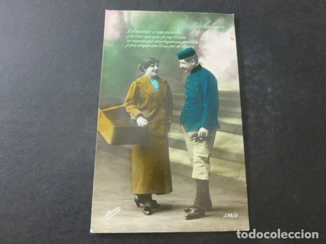 Postales: SOLDADO Y SIRVIENTA POSTAL - Foto 1