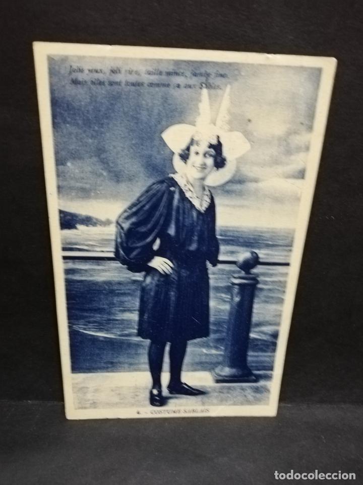 Postais: TARJETA POSTAL. GALANTES Y MUJERES. COSTUME SABLAIS.