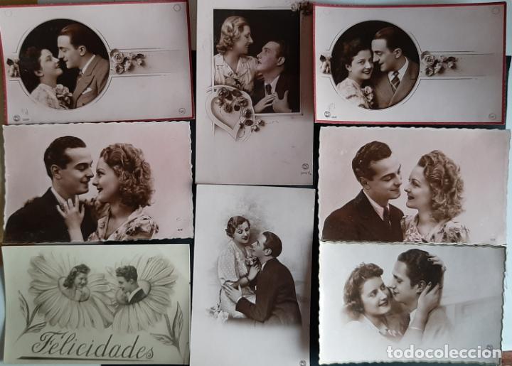 Postales: LOTE DE 43 POSTALES ROM&Aacute;NTICAS - Foto 4