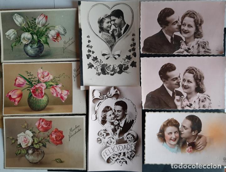Postales: LOTE DE 43 POSTALES ROM&Aacute;NTICAS - Foto 5