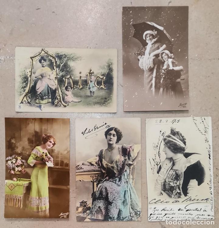 Postales: Lote 11 Antiguas Postales Rom&aacute;nticas Coloreadas