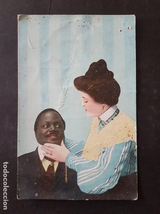 Postales: HOMBRE DE COLOR Y MUJER POSTAL - Foto 1