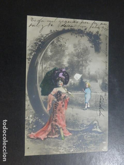 Postales: LETRA C Y MUJER POSTAL - Foto 1
