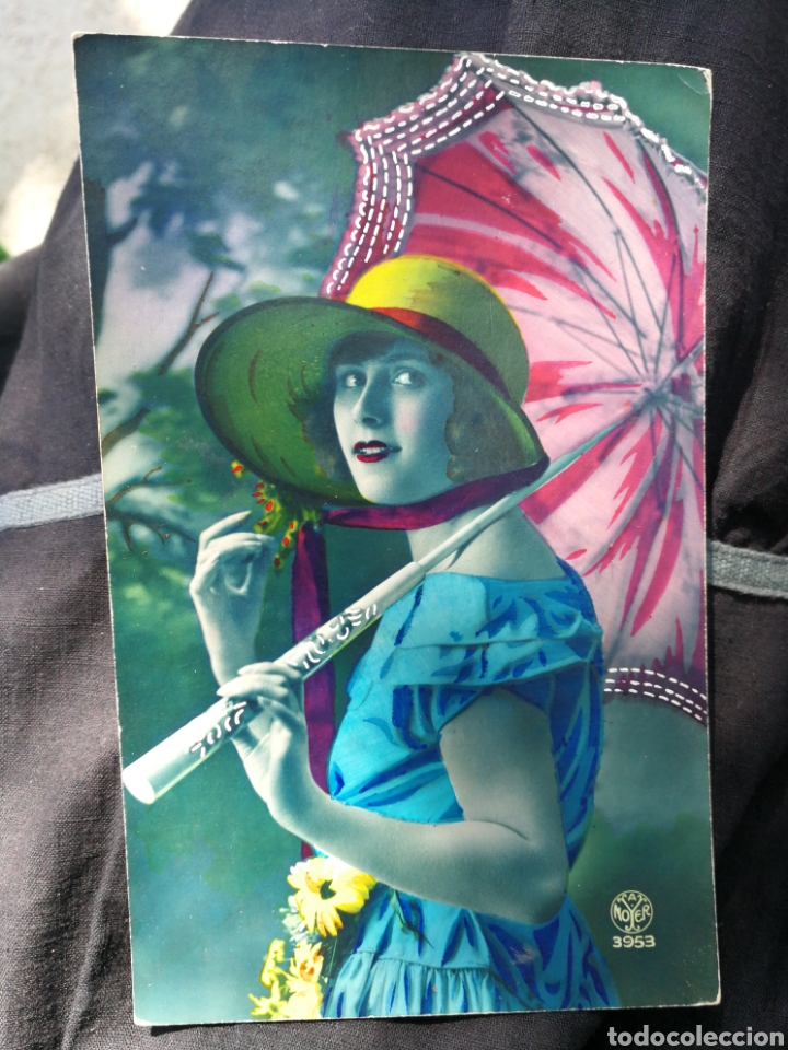 Postkarten: TARJETA POSTAL MODERNISTA, COLOREADA.