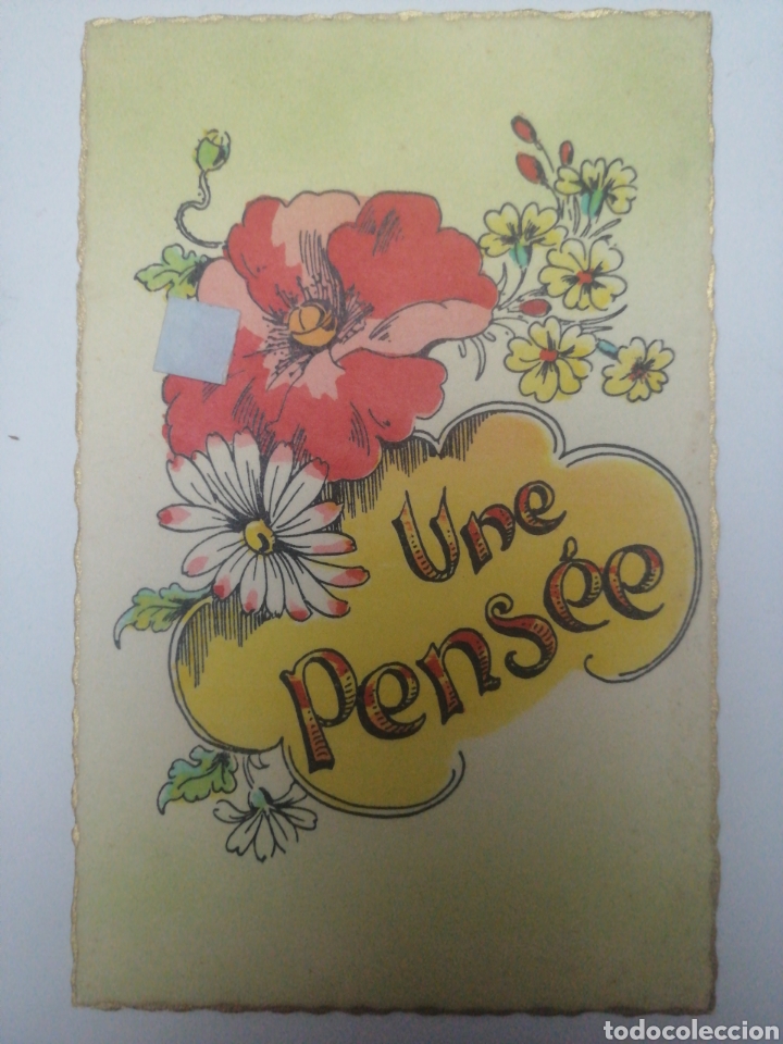 Postales: POSTAL ENAMORADOS, &rdquo;UNE PENSEE&rdquo; - Foto 1