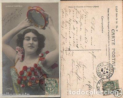 Cartoline: ANTIGUA POSTAL BELLE CARMELA RETRATOS MUJER 1900 WOMAN OLD POSTCARD CC00794