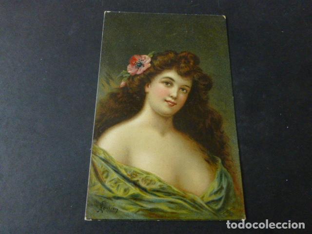 Postais: MUJER ELEGANTE POSTAL CROMOLITOGRAFICA