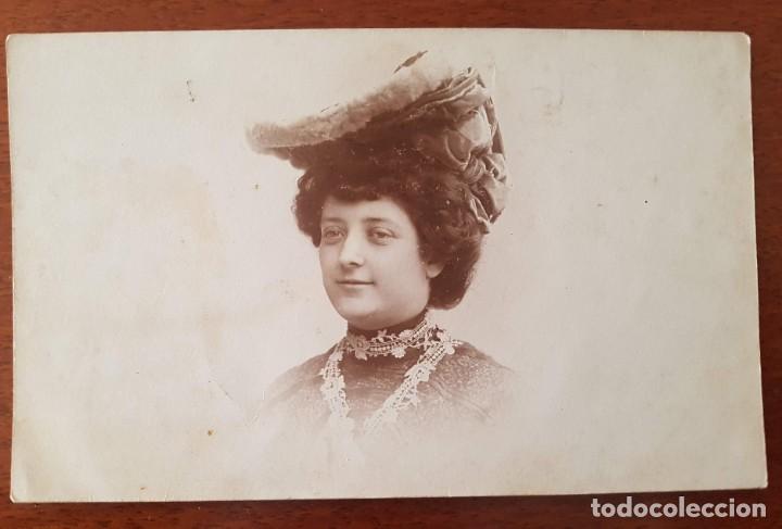 Postales: Tarjeta postal. Retrato de dama - Foto 1