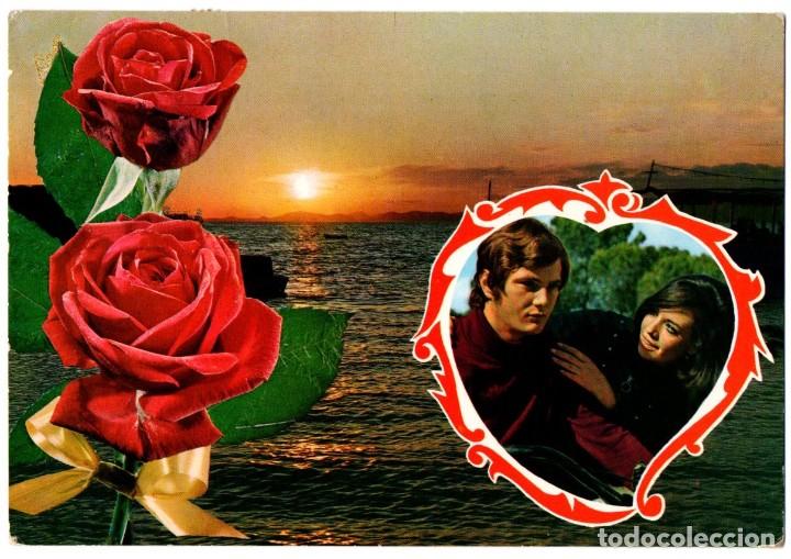 Cartoline: POST CARD PAREJA DE NOVIOS MATRIMONIO COUPLE O SIMIL ROSAS FLORES C. Y Z. ROM&Aacute;NTICA ROMANTIQUE VER..