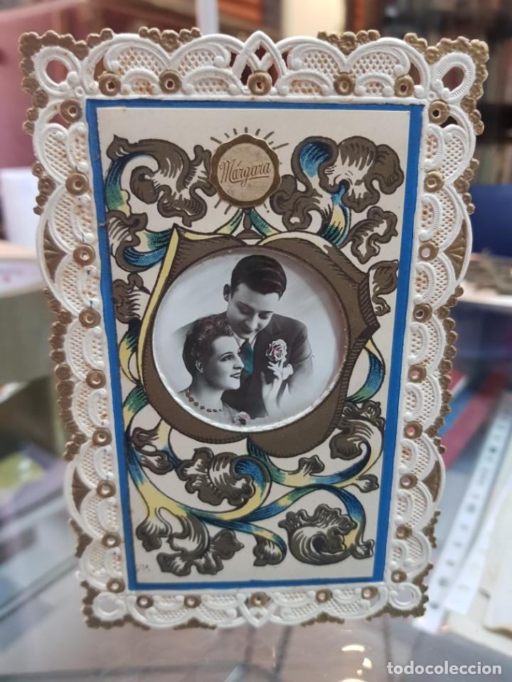 Postais: ANTIGUA POSTAL ROMANTICA ESPECIAL RELIEVE MARGARA