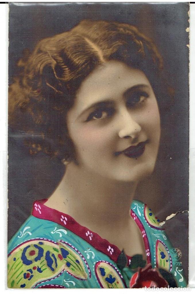 Cartes Postales: POSTAL MUJERES, ESPA&Ntilde;A, YORB.. CIRCULADA CON SU SELLO